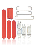 Replacement Hard Buttons (Power / Volume / Switch) Compatible with Apple iPhone 12 (Red)