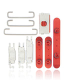 Replacement Hard Buttons (Power / Volume / Switch) Compatible with Apple iPhone 12 (Red)