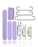Replacement Hard Buttons (Power / Volume / Switch) Compatible with Apple iPhone 12 (Purple)