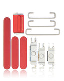 Replacement Hard Buttons (Power / Volume / Switch) Compatible with Apple iPhone 13 / 13 Mini (Red)
