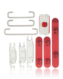Replacement Hard Buttons (Power / Volume / Switch) Compatible with Apple iPhone 13 / 13 Mini (Red)