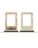 Replacement Dual Sim Card Tray Compatible with Apple iPhone 13 Pro / 13 Pro Max (Gold)