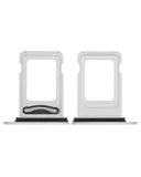 Replacement Dual Sim Card Tray Compatible with Apple iPhone 13 Pro / 13 Pro Max (Silver)