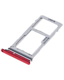 Replacement Dual Sim Card Tray Compatible with Samsung Galaxy S10 / S10 Plus (Cardinal Red)