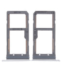 Replacement Dual Sim Card Tray Compatible with Samsung Galaxy S7 Edge (Silver)