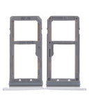 Replacement Dual Sim Card Tray Compatible with Samsung Galaxy S7 (Silver)