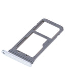 Replacement Dual Sim Card Tray Compatible with Samsung Galaxy S7 (Silver)
