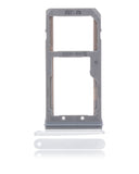 Replacement Dual Sim Card Tray Compatible with Samsung Galaxy S7 (Silver)
