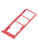 Replacement Dual Sim Card Tray Compatible with Samsung Galaxy A12 (A125 / 2020) (Red)