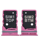 Replacement Dual Sim Card Tray Compatible with Samsung Galaxy A80 (A805 / 2019) (Pink)