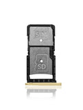 Replacement Sim Card Tray Compatible with Motorola Droid Turbo 2 (XT1585 / XT1580 / XT1581 / 2015) (Gold)