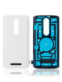 Replacement Back cover Glass Compatible with Motorola Droid Turbo 2 (XT1585 / XT1580 / XT1581 / 2015) (White)