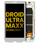 Replacement LCD Assembly With Frame Compatible with Motorola Droid Ultra (XT1080 / 2013) / Droid Maxx (XT1080M / 2013) (Refurbished) (White)