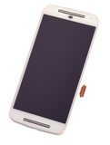 Replacement LCD Assembly With Frame Compatible with Motorola Moto G2 (XT1064 / XT1068 / XT1069 / 2014) (Refurbished) (White)