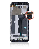 Replacement LCD Assembly With Frame Compatible with ZTE ZMax Pro (Z981) (Refurbished) (Black)