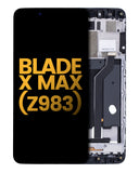 Replacement LCD Assembly With Frame Compatible with ZTE Blade X Max (Z983) (Refurbished) (Black)
