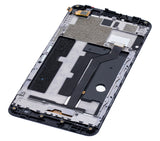 Replacement LCD Assembly With Frame Compatible with ZTE Blade X Max (Z983) (Refurbished) (Black)