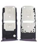 Replacement Single Sim Card Tray Compatible with Motorola Moto Z4 (XT1980 / 2019) (Purple)