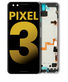 Replacement OLED Assembly With Frame Compatible with Google Pixel 3 (Refurbished) (Clearly White)