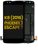 Replacement LCD Assembly With Frame Compatible with LG K8 (2016) / Phoenix 2 / Escape 3 (Refurbished) (All Colors)