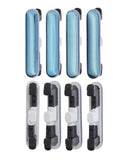 Replacement Hard Buttons (Power / Volume) Compatible with LG Stylo 6 / K71 (Silver) (4 Piece Set)