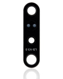 Replacement Back Camera Lens (Glass Only) With Adhesive Compatible with Motorola One Vision Plus (2020) (Black)