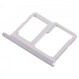 Replacement Sim Card + SD Card Tray Compatible with LG Q6 (M700) (Silver)