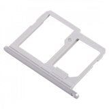Replacement Sim Card + SD Card Tray Compatible with LG Q6 (M700) (Silver)