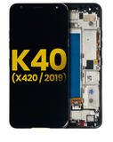Replacement LCD Assembly With Frame Compatible with LG K40 (X420 / 2019) (Refurbished) (Gray)