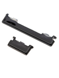 Replacement Hard Buttons (Power / Volume) Compatible with Motorola Moto G7 Power (XT1955 / 2019) (Ceramic Black)