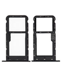 Replacement Single Sim Card Tray Compatible with Motorola Moto G7 Play (XT1952 / 2019) (Black) (US Version)