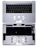 Replacement Top Case With Keyboard Compatible with Apple MacBook Pro 15" A1990 (2018-2019) (US English) (Used OEM Pull: Grade New) (Silver)