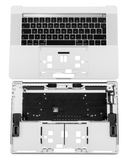 Replacement Top Case With Keyboard Compatible with Apple MacBook Pro 15" A1990 (2018-2019) (UK English) (Used OEM Pull: Grade New) (Silver)