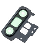 Replacement Back Camera Lens With Bracket / Bezel Compatible with Samsung Galaxy Note 10 Plus / 5G (Aura Black)
