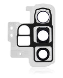 Replacement Back Camera Lens With Bracket / Bezel Compatible with Samsung Galaxy Note 10 Plus / 5G (Aura White)