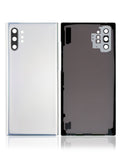 Replacement Back Cover Glass With Camera Lens Compatible with Samsung Galaxy Note 10 Plus / 5G (No Logo) (Aftermarket Plus) (Aura Glow / Silver)