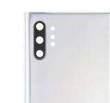 Replacement Back Cover Glass With Camera Lens Compatible with Samsung Galaxy Note 10 Plus / 5G (No Logo) (Aftermarket Plus) (Aura Glow / Silver)