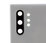 Replacement Back Cover Glass With Camera Lens Compatible with Samsung Galaxy Note 10 Plus / 5G (No Logo) (Aftermarket Plus) (Aura White)