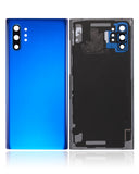 Replacement Back Cover Glass With Camera Lens Compatible with Samsung Galaxy Note 10 Plus / 5G (No Logo) (Aftermarket Plus) (Aura Blue)