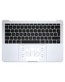 Replacement Top Case With Keyboard Compatible with Apple MacBook Pro 13" A1708 (2016-2017) (French Keyboard) (Silver)