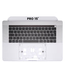 Replacement Top Case With Keyboard Compatible with Apple MacBook Pro 15" A1707 (2016-2017) (French Keyboard) (Silver)