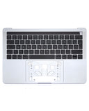 Replacement Top Case With Keyboard Compatible with Apple MacBook Pro 13" A1706 (2016-2017) (French Keyboard) (Silver)
