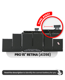 Replacement Battery (A1417) Compatible with Apple MacBook Pro 15" A1398 (2012-2013)