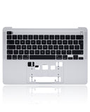 Replacement Top Case With Keyboard MacBook Pro 13" A2289 (2020) (UK Keyboard) (Used OEM Pull: Grade New) (Silver) Compatible with Apple