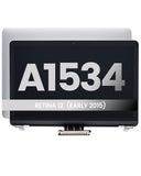 Replacement Complete LCD Display Assembly Compatible with Apple MacBook 12" A1534 (2015) (Used OEM Pull: Grade B) (Silver)