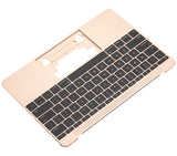 Replacement Top Case With Keyboard And Microphone Compatible with Apple MacBook 12" A1534 (2016-2017) (US English) (Used OEM Pull: Grade New) (Gold)