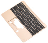 Replacement Top Case With Keyboard And Microphone Compatible with Apple MacBook 12" A1534 (2016-2017) (US English) (Used OEM Pull: Grade New) (Gold)
