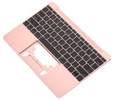 Replacement Top Case With Keyboard And Microphone Compatible with Apple MacBook 12" A1534 (2016-2017) (US English) (Used OEM Pull: Grade New) (Rose Gold)