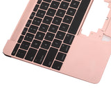 Replacement Top Case With Keyboard And Microphone Compatible with Apple MacBook 12" A1534 (2016-2017) (US English) (Used OEM Pull: Grade New) (Rose Gold)