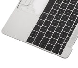 Replacement Top Case With Keyboard And Microphone Compatible with Apple MacBook 12" A1534 (2016-2017) (US English) (Used OEM Pull: Grade New) (Silver)
